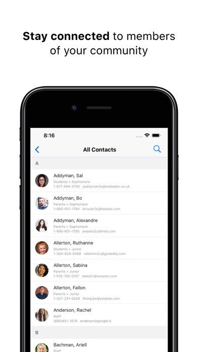 Emulate iPhone app Trusted Communities using MyAndroid