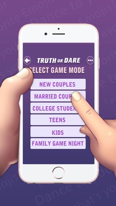 Emulate iPhone app Truth or Dare?! Fun Party Game using MyAndroid