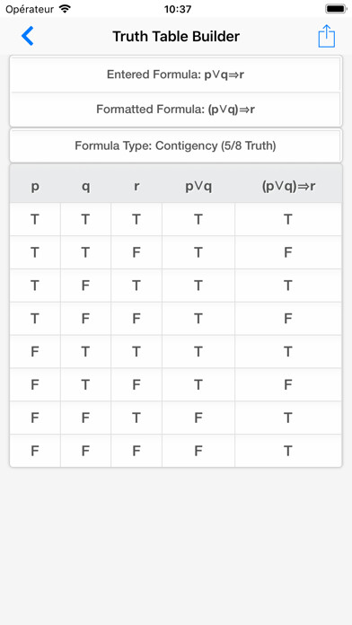 Emulate iPhone app Truth Table Builder using MyAndroid Emulate iPhone app Truth Table Builder using MyAndroid