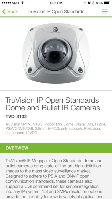 Emulate iPhone app TruVision IP Camera Selector using MyAndroid