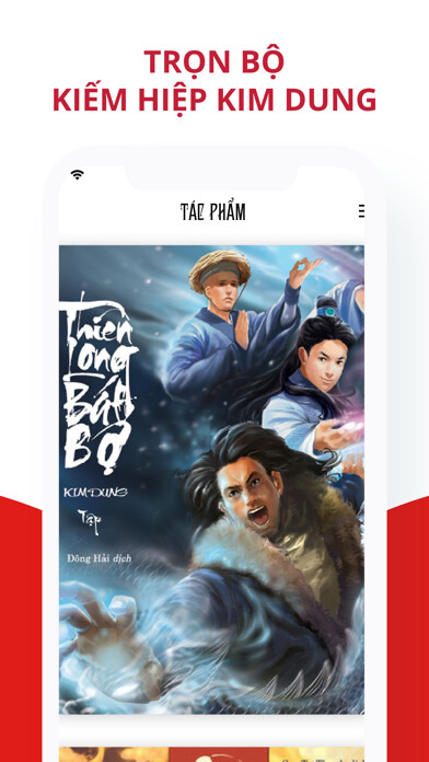 Emulate iPhone app Truyện Kiếm Hiệp Kim Dung using MyAndroid