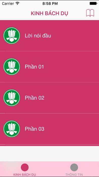 Emulate iPhone app Truyện Ngụ Ngôn Phật Giáo using MyAndroid