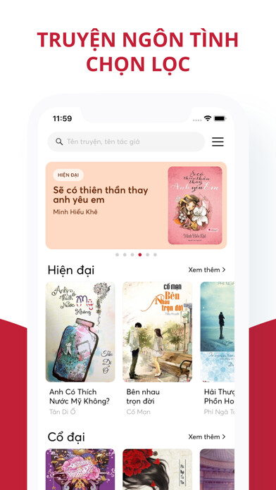 Emulate iPhone app Truyện ngôn tình hay chọn lọc using MyAndroid