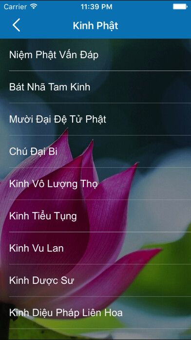 Emulate iPhone app Truyện Phật - Thơ Phật - Lời Phật - Kinh Phật using MyAndroid