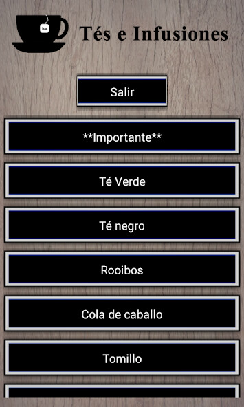 Run android online APK Tés e Infusiones from MyAndroid or emulate Tés e Infusiones using MyAndroid