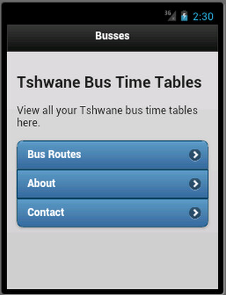 Run android online APK Tshwane Bus Timetables Routes from MyAndroid or emulate Tshwane Bus Timetables Routes using MyAndroid