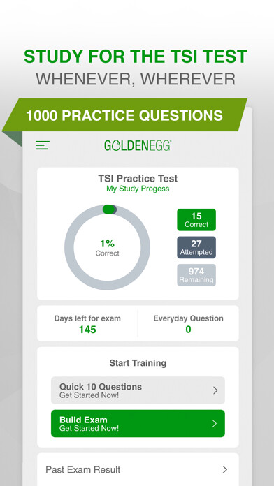 Emulate iPhone app TSI Practice Test Prep using MyAndroid