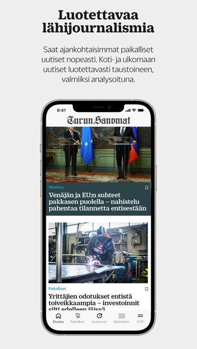 Emulate iPhone app TS – Turun Sanomat using MyAndroid
