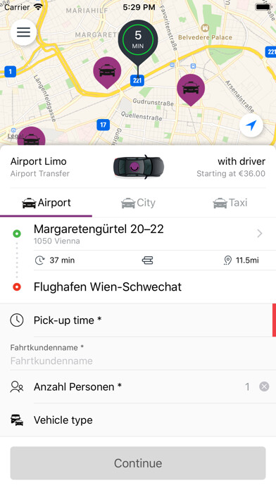 Emulate iPhone app TTC Flughafentaxi using MyAndroid Emulate iPhone app TTC Flughafentaxi using MyAndroid