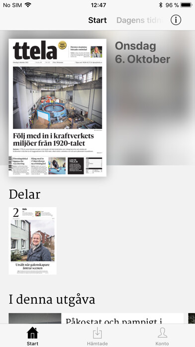Emulate iPhone app TTELA E-tidning using MyAndroid Emulate iPhone app TTELA E-tidning using MyAndroid