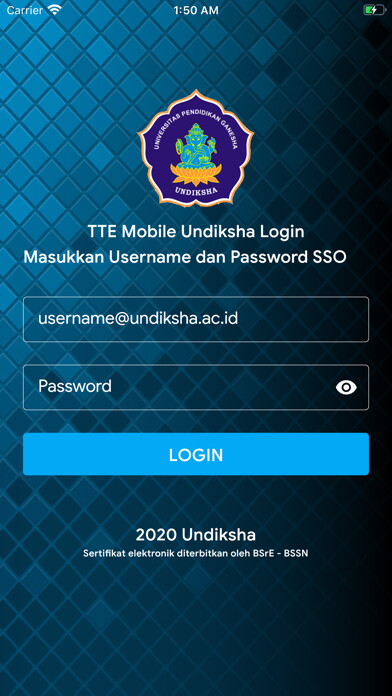 Emulate iPhone app TTE Mobile Undiksha using MyAndroid