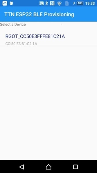 Run android online APK TTN ESP32 BLE Provisioning from MyAndroid or emulate TTN ESP32 BLE Provisioning using MyAndroid