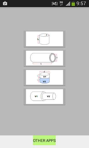 Emulate Android APK Tube Volume Calculator