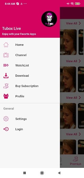 Run android online APK Tubox Live from MyAndroid or emulate Tubox Live using MyAndroid