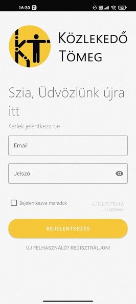 Emulate iPhone app Tudatos Közlekedő using MyAndroid