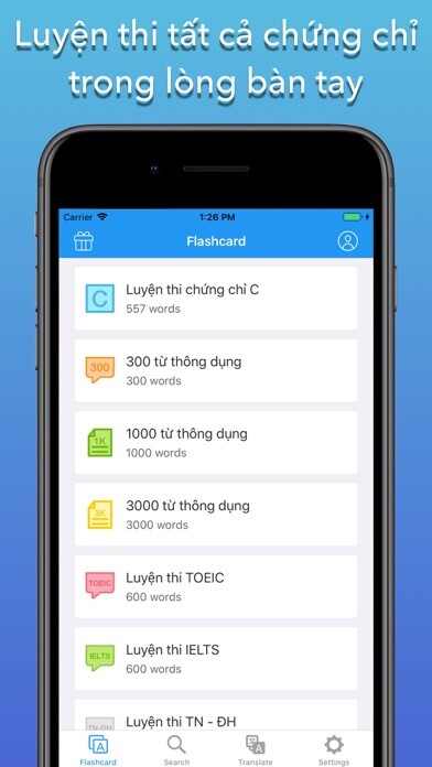 Emulate iPhone app Tu dien Anh Viet Oxford using MyAndroid