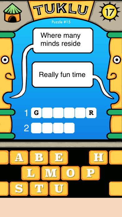 Emulate iPhone app Tuklu™ - Clever clues for you using MyAndroid