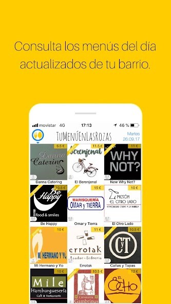Run android online APK TuMenúEn - APP de Menú del día from MyAndroid or emulate TuMenúEn - APP de Menú del día using MyAndroid Run android online APK TuMenúEn - APP de Menú del día from MyAndroid or emulate TuMenúEn - APP de Menú del día using MyAndroid