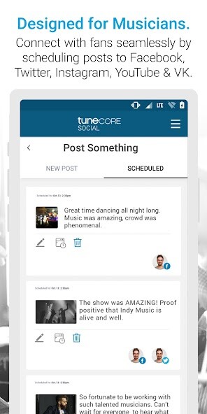 Run android online APK TuneCore Social - Scheduler  Social Media Manager from MyAndroid or emulate TuneCore Social - Scheduler  Social Media Manager using MyAndroid