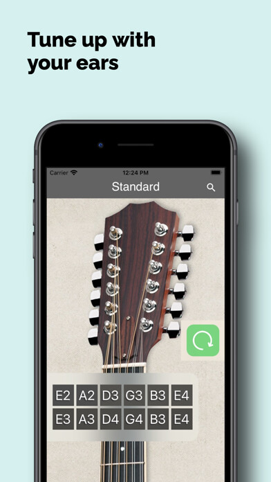 Emulate iPhone app Tuner for 12 String Guitar using MyAndroid