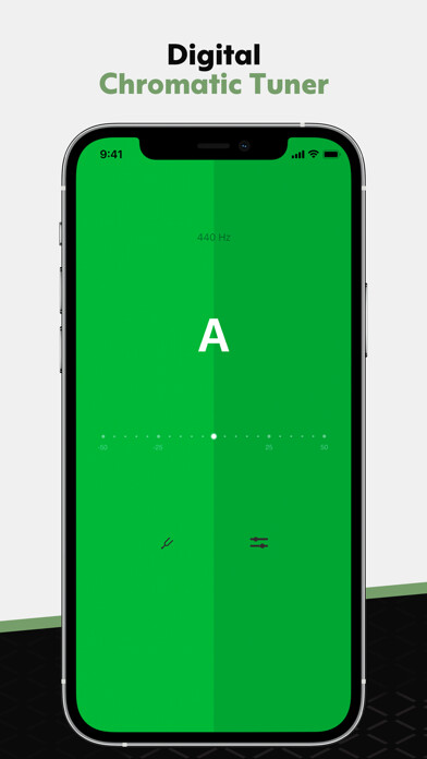 Emulate iPhone app TUNE - Smart Chromatic Tuner using MyAndroid