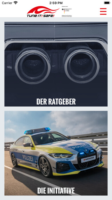 Emulate iPhone app Tuning-Ratgeber using MyAndroid