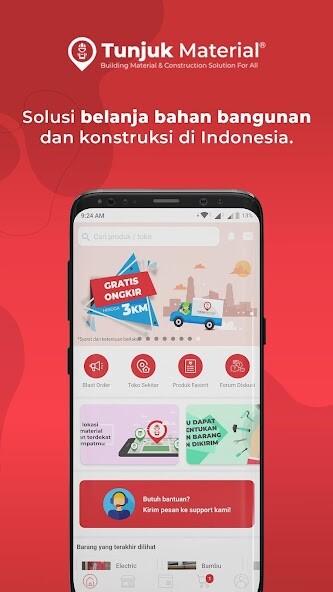 Run android online APK Tunjuk Material - Beli Bahan Bangunan Online from MyAndroid or emulate Tunjuk Material - Beli Bahan Bangunan Online using MyAndroid