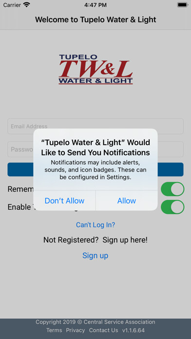 Emulate iPhone app Tupelo Water & Light using MyAndroid
