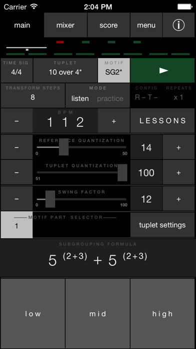 Emulate iPhone app Tuplet Trainer Lite using MyAndroid