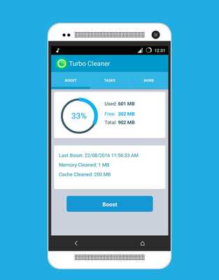 Emulate Android APK Turbo Cleaner - Boost  RAM