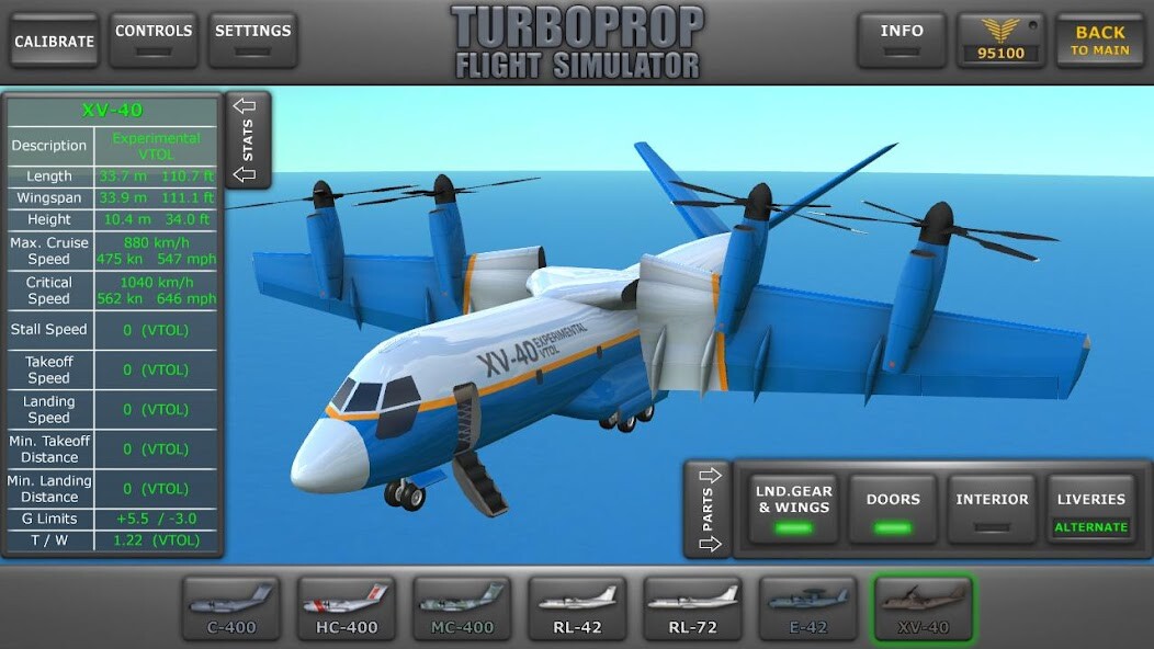 Emulate iPhone app Turboprop Flight Simulator using MyAndroid