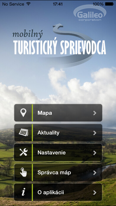 Emulate iPhone app Turistický sprievodca using MyAndroid