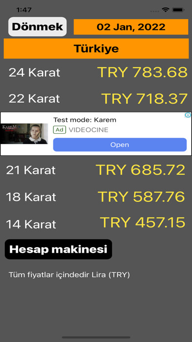 Emulate iPhone app Turkey Gold Price using MyAndroid Emulate iPhone app Turkey Gold Price using MyAndroid