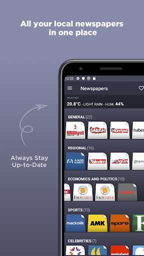 Emulate Android APK Turkish Newspapers