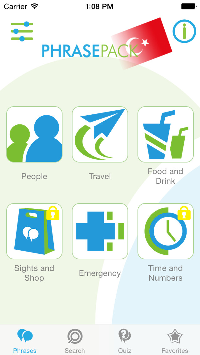 Emulate iPhone app Turkish Phrasebook - Travel in Turkey with ease using MyAndroid Emulate iPhone app Turkish Phrasebook - Travel in Turkey with ease using MyAndroid