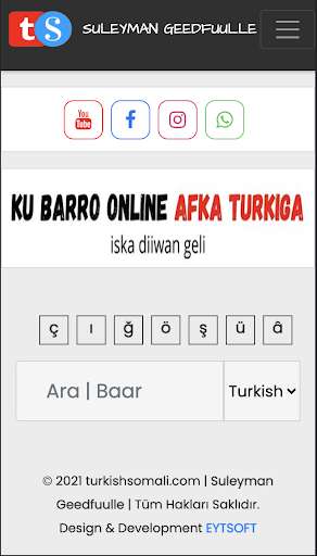 Run android online APK Turkish & Somali Dictionary from MyAndroid or emulate Turkish & Somali Dictionary using MyAndroid Run android online APK Turkish & Somali Dictionary from MyAndroid or emulate Turkish & Somali Dictionary using MyAndroid