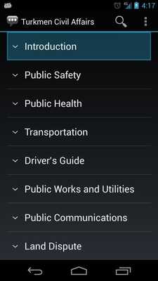 Emulate Android APK Turkmen Civil Affairs Phrases