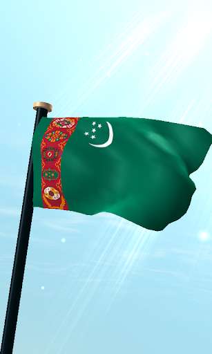 Run android online APK Turkmenistan Flag 3D Free from MyAndroid or emulate Turkmenistan Flag 3D Free using MyAndroid