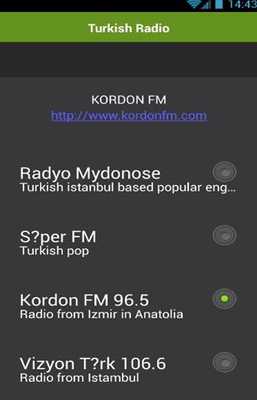Emulate Android APK Turkse Radio