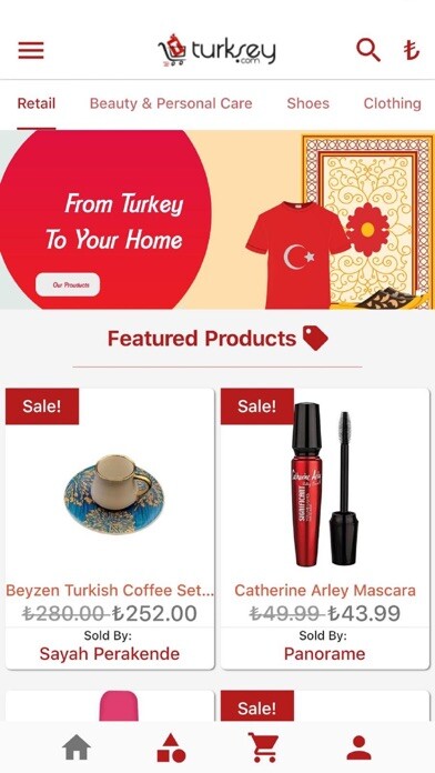 Emulate iPhone app TurkSey - Shopping Online using MyAndroid