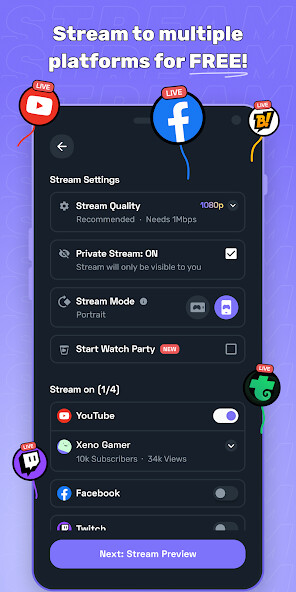 Run android online APK Turnip:Livestream, Watch Party from MyAndroid or emulate Turnip:Livestream, Watch Party using MyAndroid