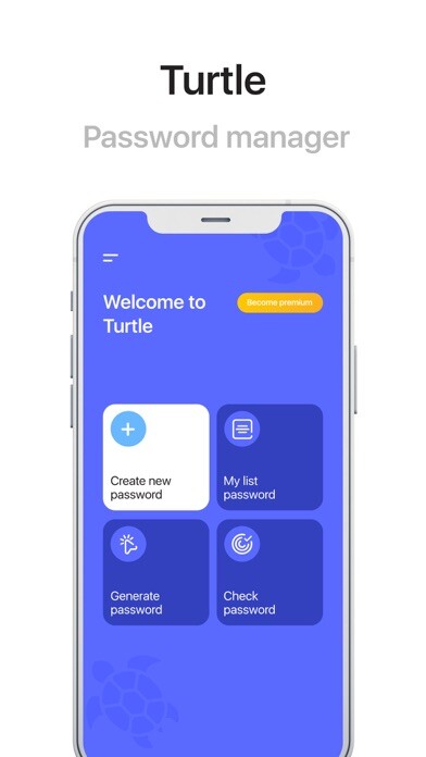Emulate iPhone app Turtle - Password Manager using MyAndroid