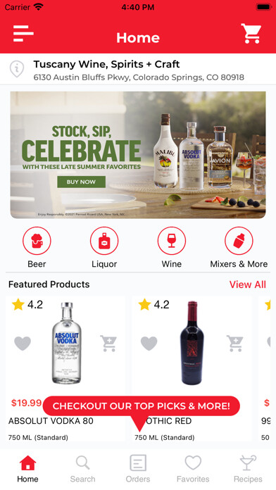Emulate iPhone app Tuscany Wine Spirits & Craft using MyAndroid Emulate iPhone app Tuscany Wine Spirits & Craft using MyAndroid