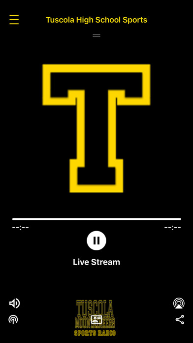 Emulate iPhone app Tuscola Sports Radio using MyAndroid
