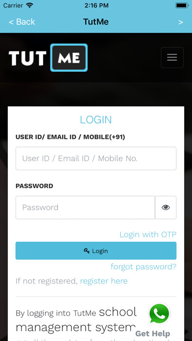 Emulate iPhone app TutMe using MyAndroid