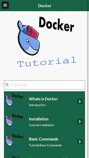 Run android online APK Tutorial Docker complete from MyAndroid or emulate Tutorial Docker complete using MyAndroid