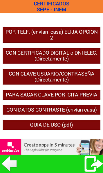 Run android online APK TUTORIAL OBTENCION CERTIFICADOS PARO from MyAndroid or emulate TUTORIAL OBTENCION CERTIFICADOS PARO using MyAndroid