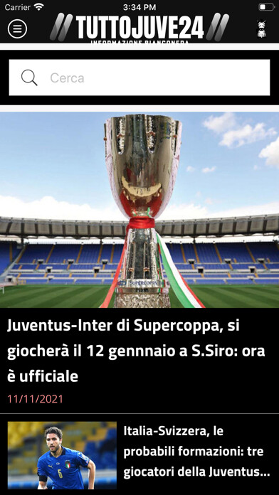 Emulate iPhone app TuttoJuve24 using MyAndroid