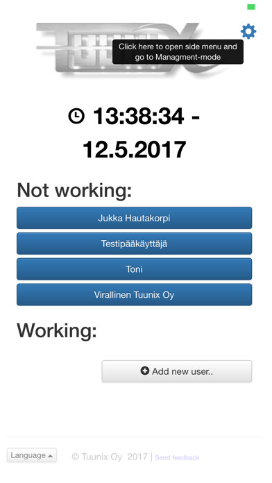 Emulate iPhone app Tuunix Worktime using MyAndroid Emulate iPhone app Tuunix Worktime using MyAndroid