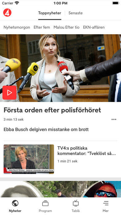 Emulate iPhone app TV4 Nyheterna using MyAndroid Emulate iPhone app TV4 Nyheterna using MyAndroid